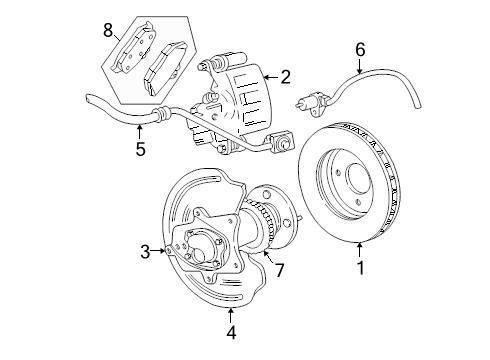 Ford oem disc brake caliper 8r3z2b120aa image 2
