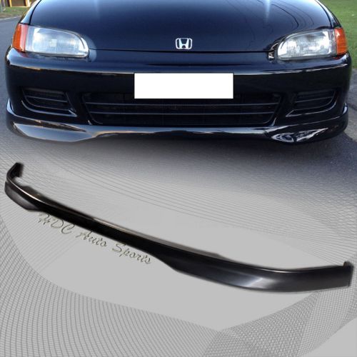 1992-1995 honda civic tr style black polyurethane pu front lower bumper lip wing
