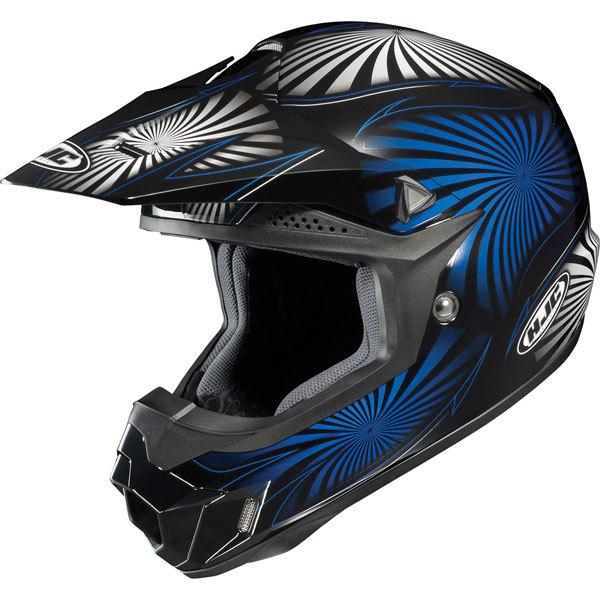 Black/blue/white l hjc cl-x6 whirl helmet