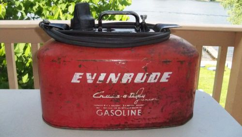 Evinrude omc cruis a day junior 4 gallon gas tank outboard double hose used