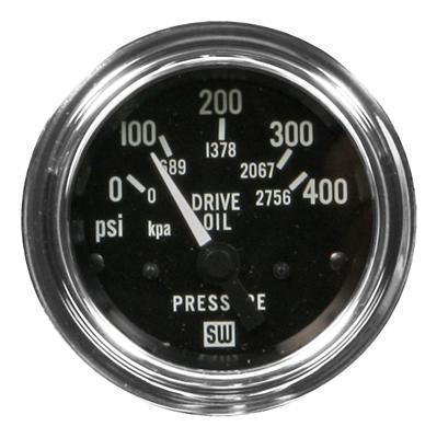 Stewart warner deluxe series electrical oil pressure gauge 2 1/16" dia 82136