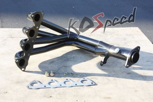 Tubular racing exhaust manifolds header 94-01 integra gsr/type-r dc2 b18c5 black