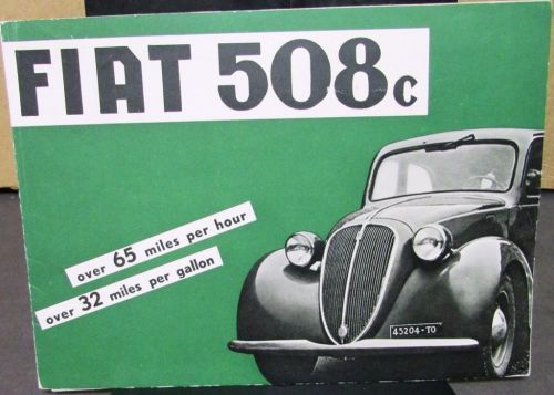 Original 1937 fiat dealer sales brochure 508 c  italy nice rare