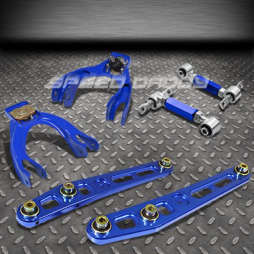 Blue lower control arm+4pc front+rear camber suspension kit civic eg/ej/integra