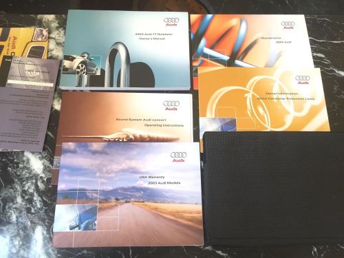 2003 audi tt roadster owners manual book set, complete owner&#039;s package and case