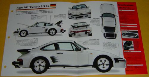 1985 porsche 911 turbo 3.3 se 6 cyl 3299cc imp info/specs/photo 15x9