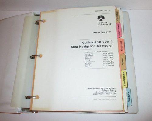 Rockwell collins ans-351 navigation system maintenance diagrams manual avionics