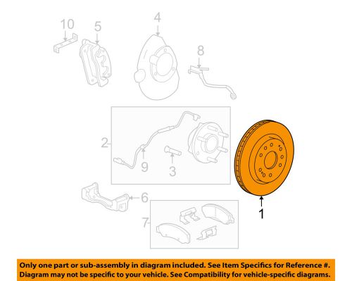 Gm oem front brake-rotor 22950036