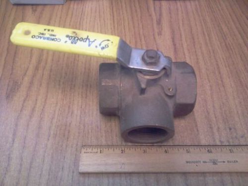 New apollo 1 1/2&#034; bronze 3 way ball valve w/ lever 400 psi for wog model 7060701