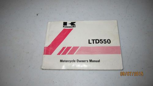 Kawasaki kz550 550ltd 550 ltd kz original owners manual