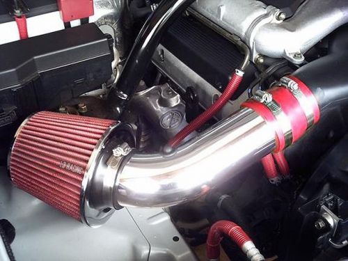 01-04 chevy tracker 2.5 l4 short ram air intake kit +red filter