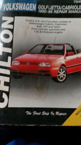 Volkswagon golf/jetta/cabriolet 1990-1998 repair manual