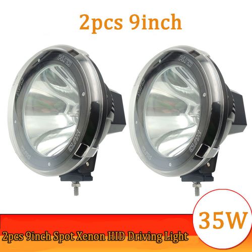 2pcs 35w 9&#034; xenon hid driving spot beam light 4wd spotlight suv jeep lamp