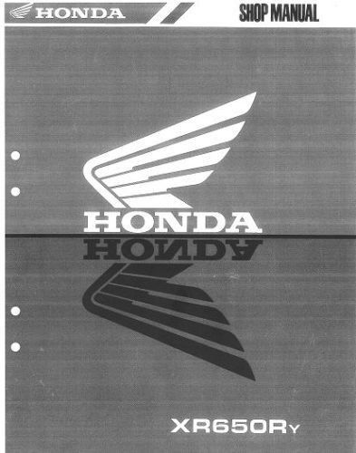 Honda xr650r, xr 650 r y , workshop service manual pdf format