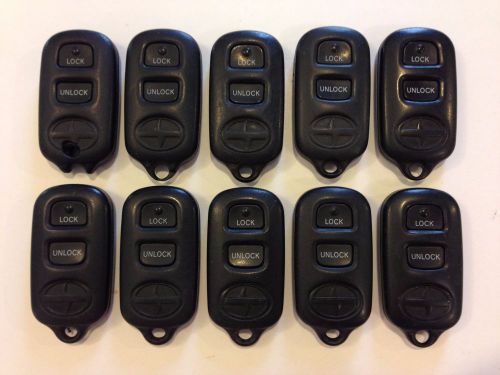 Lot of 10 toyota scion xa xb 04-06 remote oem key less entry 3-button fob clicke