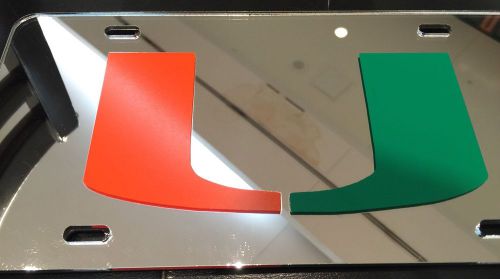 Ncaa college football - acrylic miami hurricanes license plate