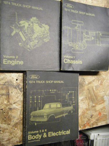 1974 ford bronco f-100  350 truck van factory service manuals shop diesel