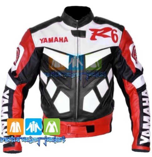 Yamaha r6 motorbike red black leather jacket men, biker leather jacket