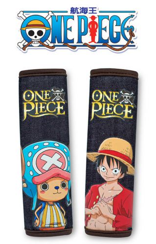 New one piece car seat belt shoulder pads 2pcs car accessories luffy &amp; chopper