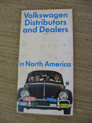 1967 vw volkswagen distributors &amp; dealers north america booklet