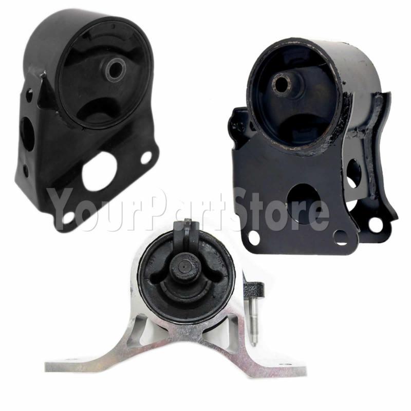 02-06 altima 2.5l engine torque bracket isolator motor mount front & rear set 3