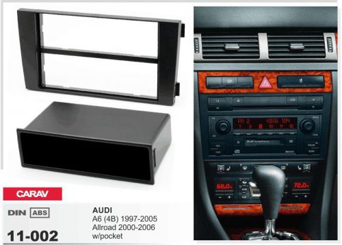 Carav 11-002 1din car radio dash kit panel for audi a6 (4b) 97-05, allroad 00-06