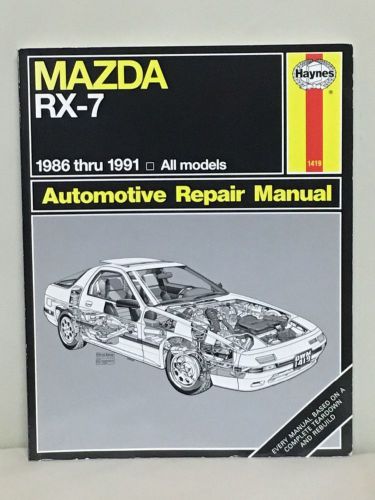 1986 1987 1988 1989 1990 1991 mazda rx-7 haynes repair manual