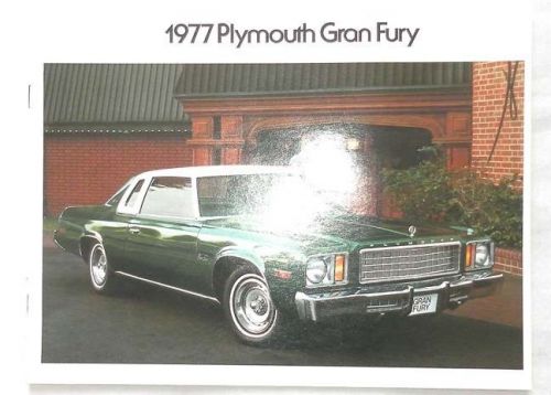 1977 plymouth  gran fury dealer catalog book  mopar