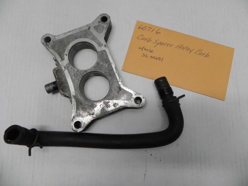 Mercruiser holley card spacer p# 60716  w/hose 32-54681 both used