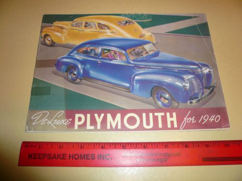 1940 plymouth color sales brochure - vintage