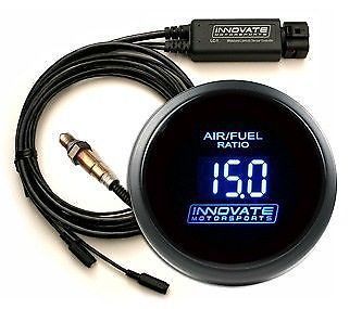 Innovate 3795 db-blue kit (blue leds lc-2 &amp; o2 sensor) afr air fuel ratio gauge