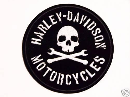 #1129 s harley motorcycle vest patch stenskull em826062