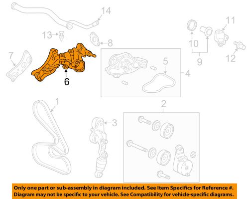 Honda oem 07-10 odyssey-engine coolant thermostat housing 19410rgwa00