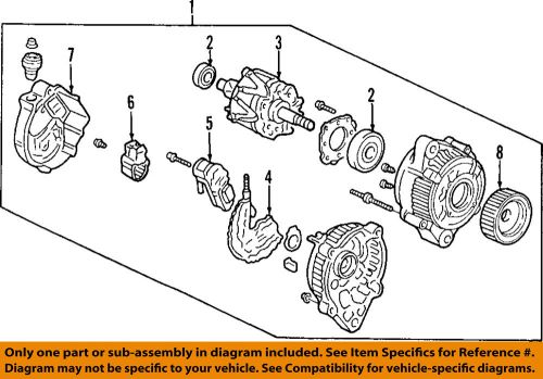 Honda oem 99-01 cr-v-alternator 06311p3fj51rm