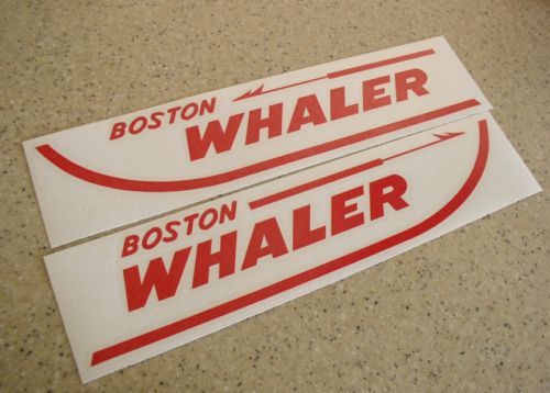 Boston whaler vintage boat decals die-cut 2-pak 13&#034; free ship + free fish decal!