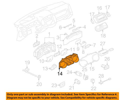 Mitsubishi oem 01-06 montero cluster switches-cluster bezel mr506540