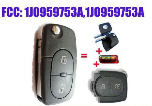 1j0 959 753 a new flip key remote for 1998-2000 volkswagen passat golf mk4