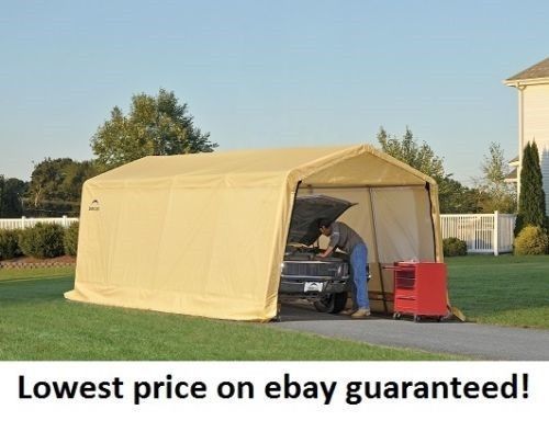 Shelterlogic 10x20x8 storage auto shelter portable garage carport canopy 62680