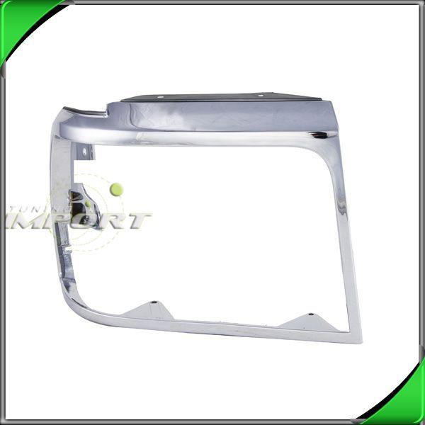 92-96 ford f150 f250 f350 right head light lamp chrome frame bracket bezel shell