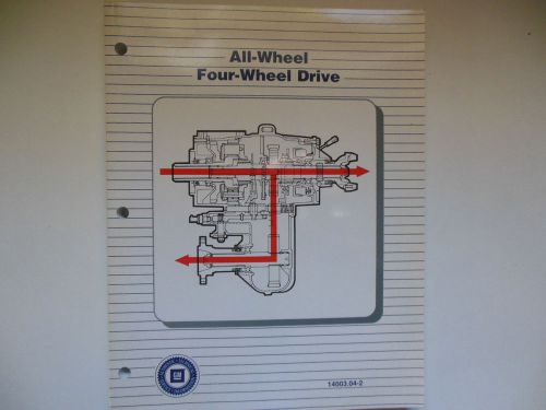 Gm all wheel four 4 wheel drive training book 14003.04-2 1991-1996