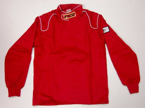 New rci single layer racing jacket, junior-medium, red, sfi 3.2a/1