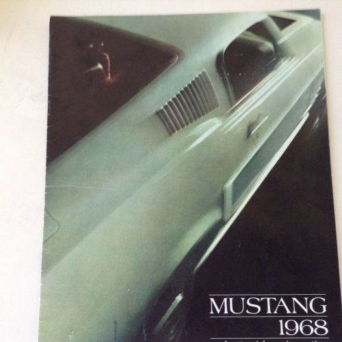 68 mustang dealer showroom sales brochure 1968 gt fastback, convertible, coupe