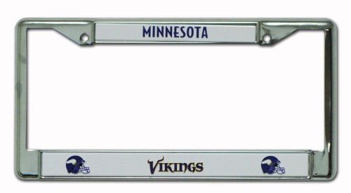 License plate frame chrome metal car truck suv minnesota vikings