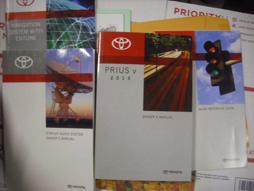 2013 toyota pruis v   owners manual &amp; case  comp set - navigation &amp; more