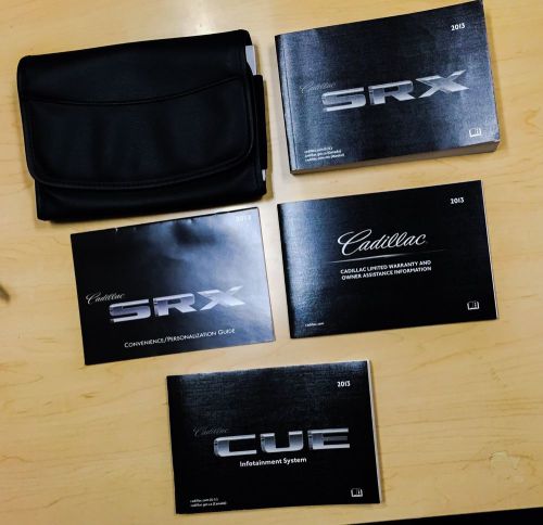 Factory oem 2013 cadillac srx owners manual &amp; infotainment books &amp; black case