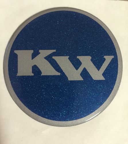 Key west boats 3&#034; domed round decal blue &amp; silver (single)