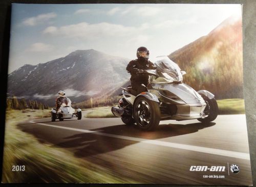 2013 can-am spyder  motorcycle sales brochure 36 pages.  (811)