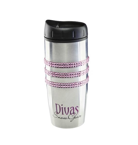 Divas snow gear ladies bling travel mug