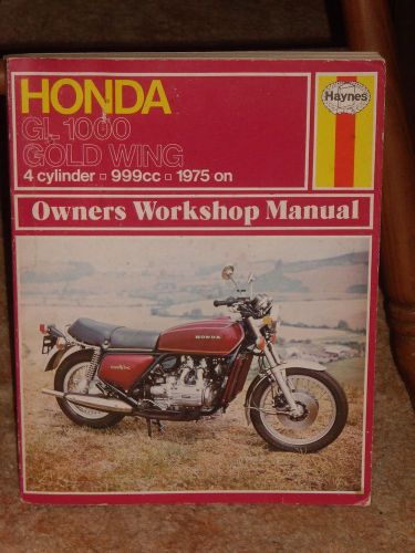 Vintage 1975 on honda gl 1000 goldwing owners workshop manual