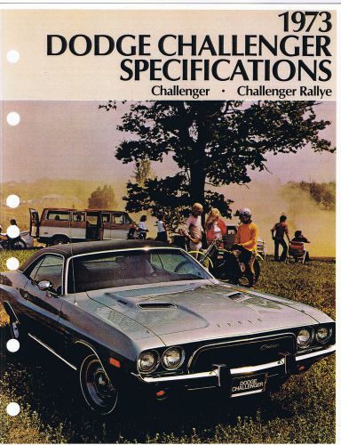 1973 dodge challenger data  manual, (rare dealer item)unreserved!!